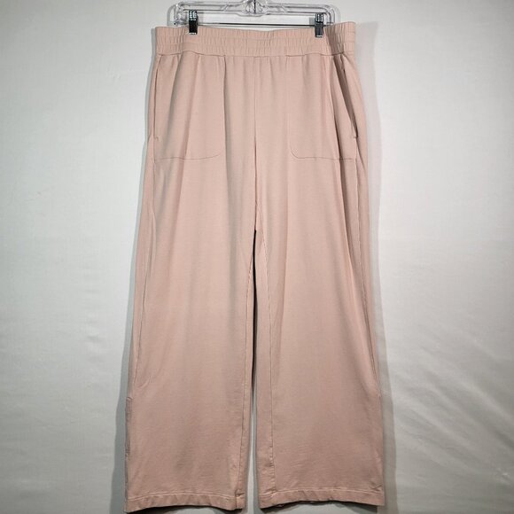 AnyBody Pants - Anybody Woman's Cozy Knit Wide Leg Lounge Pant Size Large Pink